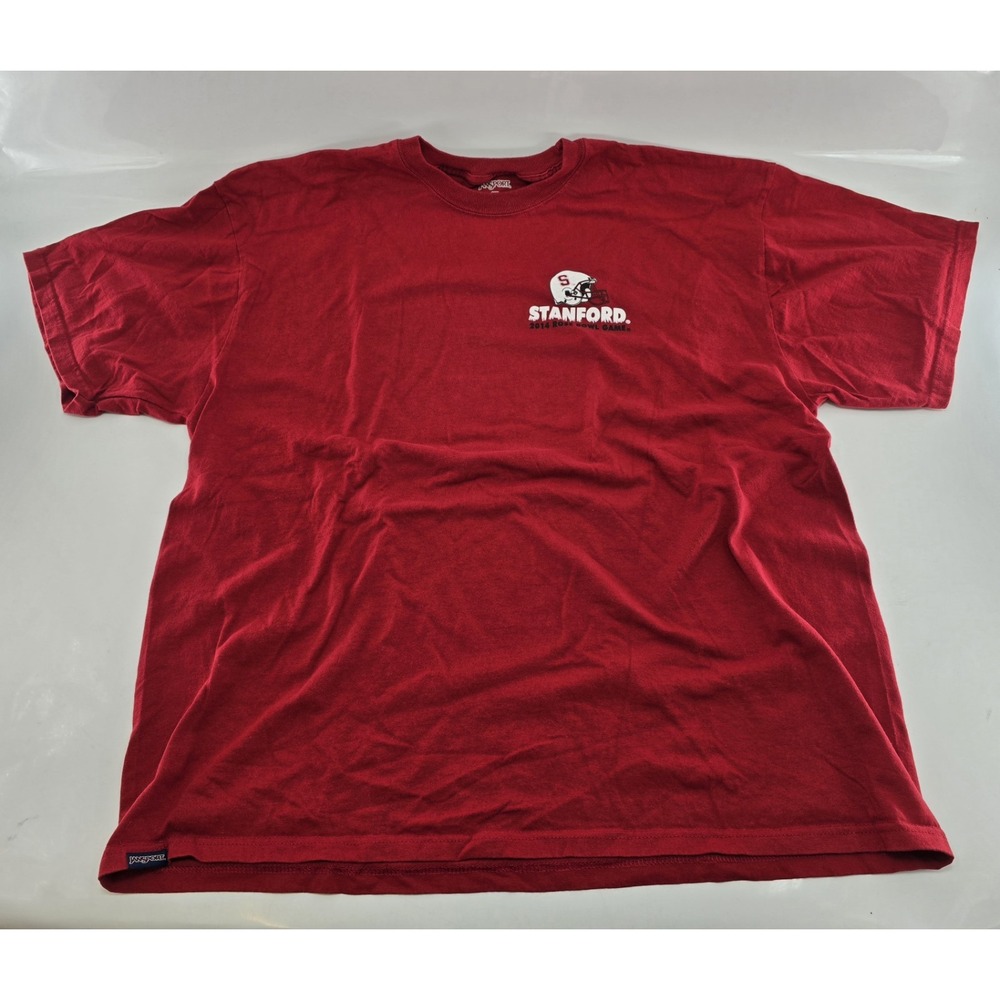 Jansport Stanford Cardinal Men's 2014 Rose Bowl T-Shirt Red Size 2XL - VG